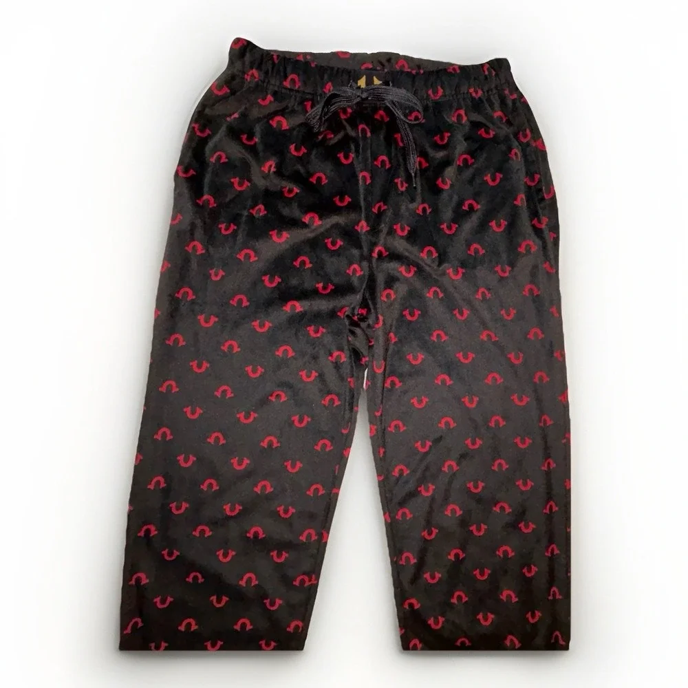 5/25 True Religion Mens Loungewear Soft Fleece Pants Size Small Drawstring Waist